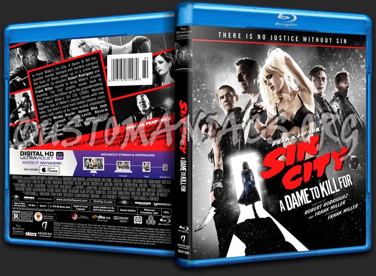 Sin City A Dame to Kill For blu-ray cover