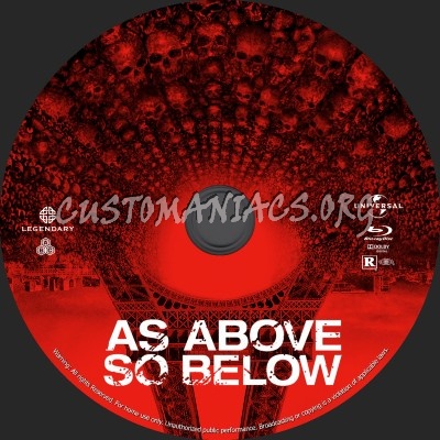 As Above, So Below blu-ray label