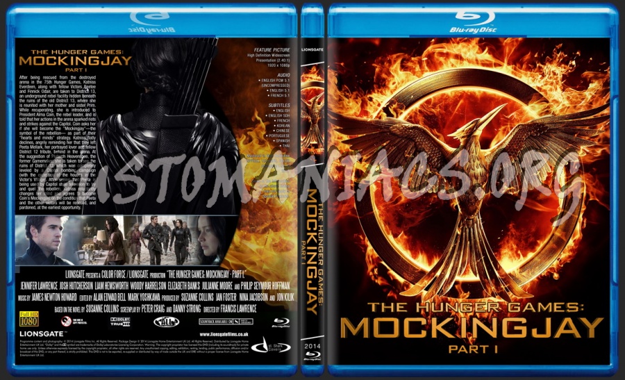 The Hunger Games: Mockingjay - Part 1 blu-ray cover