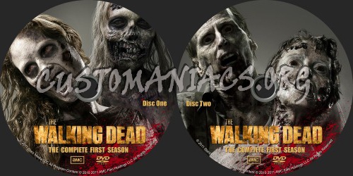 The Walking Dead Season 1 dvd label