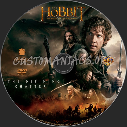 The Hobbit: The Battle of the Five Armies dvd label