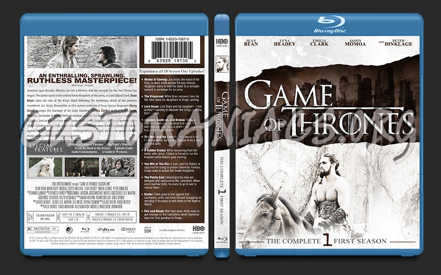 Game of Thrones Season 1 blu-ray cover