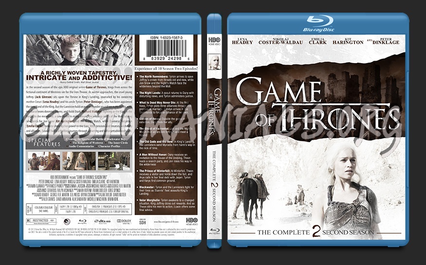 Game of Thrones Season 2 blu-ray cover