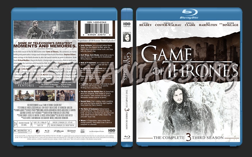 Game of Thrones Season 3 blu-ray cover