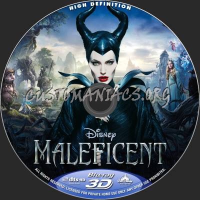 Maleficent 3D blu-ray label