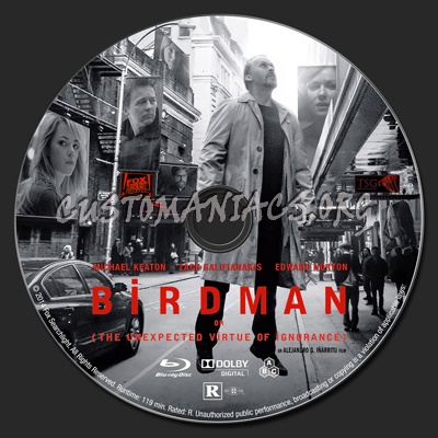 Birdman blu-ray label