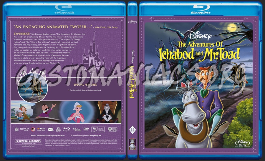 The Adventures of Ichabod and Mr. Toad blu-ray cover