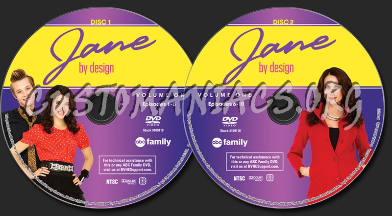 Jane By Design Season 1 dvd label