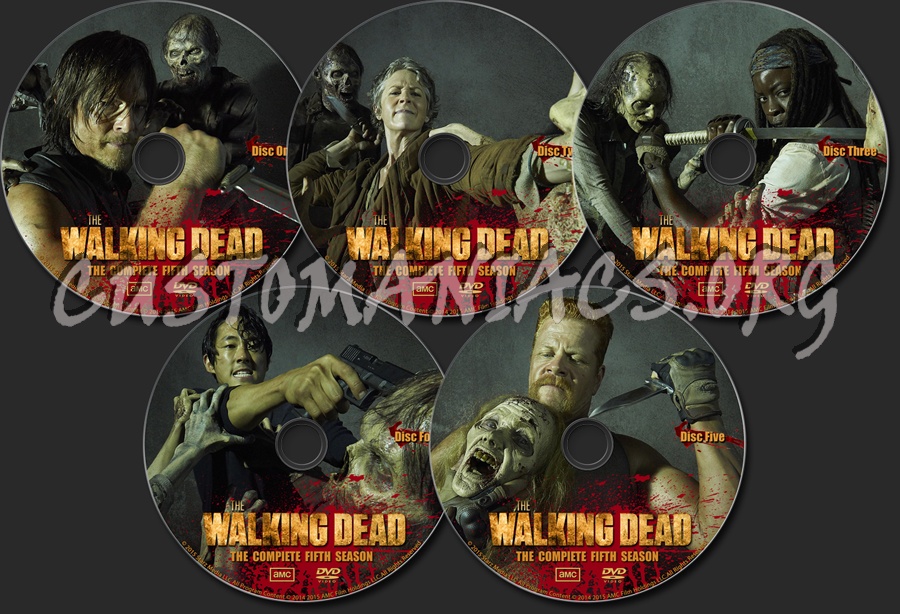 The Walking Dead Season 5 dvd label