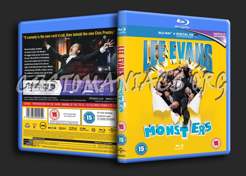 Lee Evans Monsters blu-ray cover