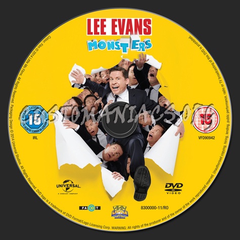 Lee Evans Monsters dvd label