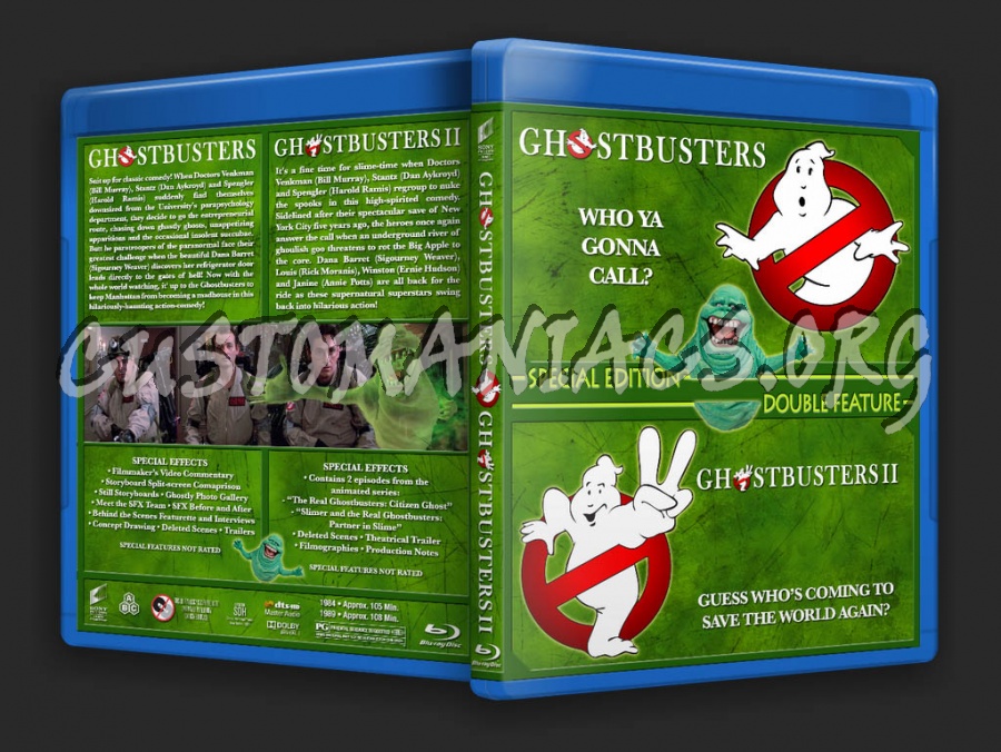 Ghostbusters Double Feature blu-ray cover
