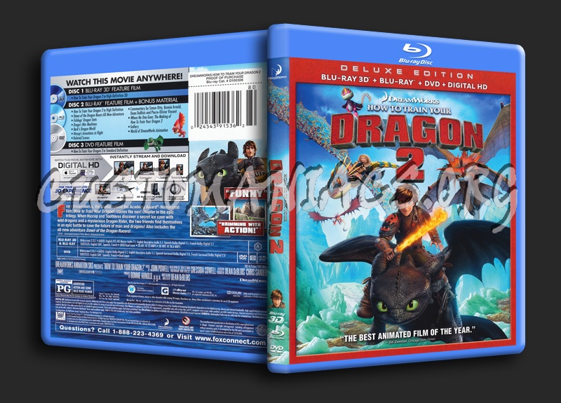 How To Train Your Dragon 2 3D blu-ray cover