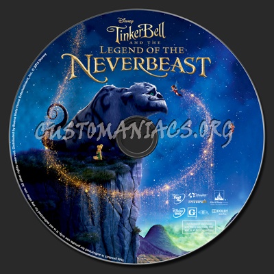 Tinker Bell And The Legend Of The NeverBeast dvd label
