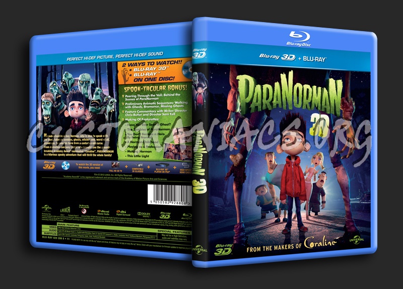 Paranorman 3D blu-ray cover