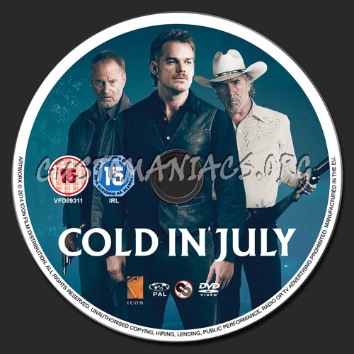 Cold in July dvd label