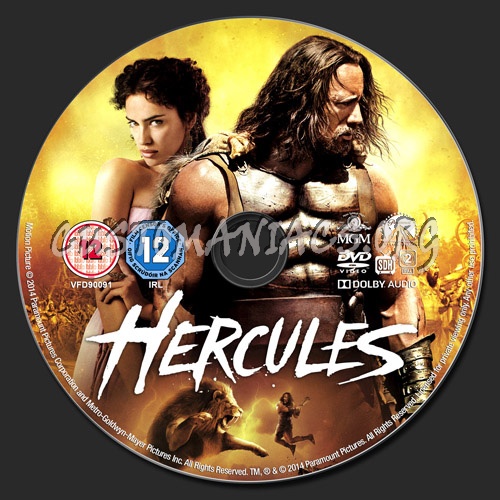 Hercules (2014) dvd label