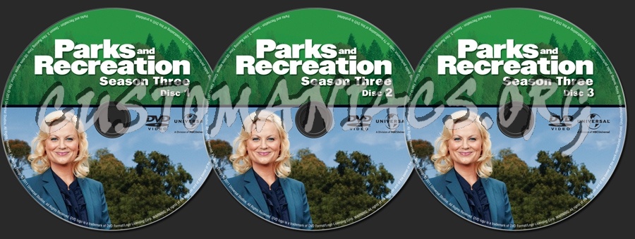 Parks and Recreation Season 3 dvd label
