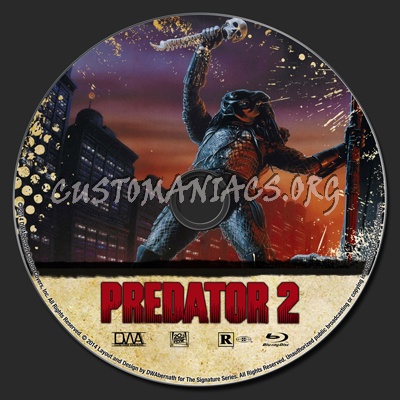 Predator 2 blu-ray label