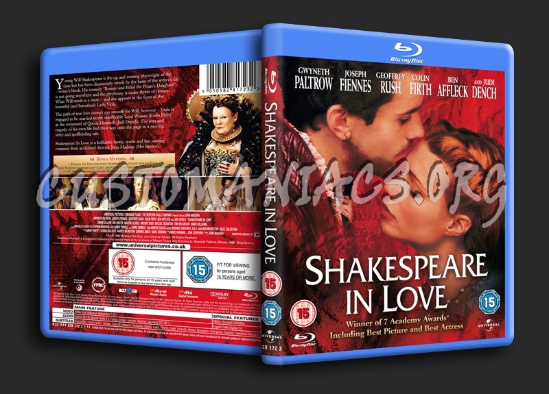 Shakespeare in Love blu-ray cover