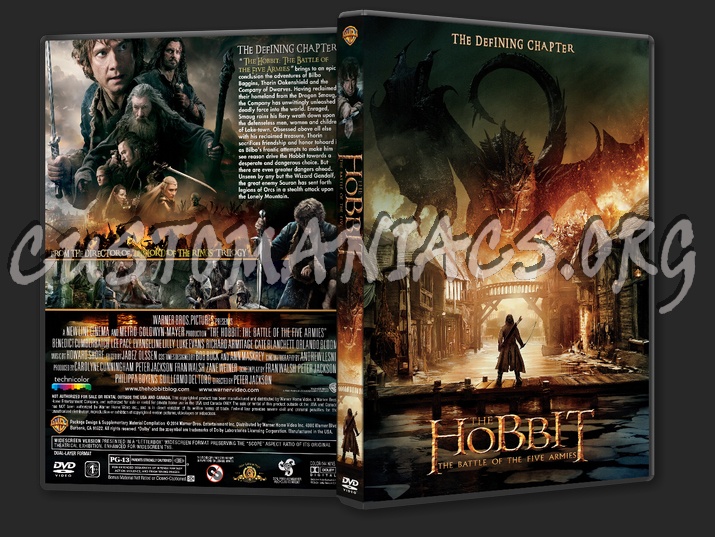 The Hobbit: The Battle of the Five Armies dvd cover