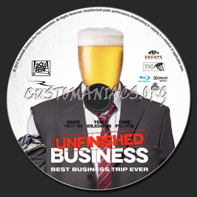 Unfinished Business blu-ray label