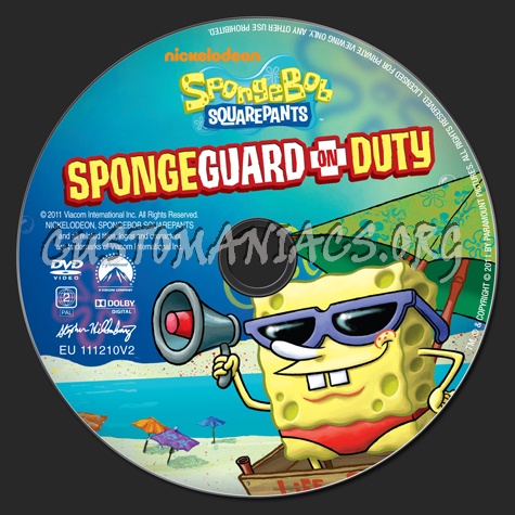 Spongebob Squarepants Spongeguard on Duty dvd label