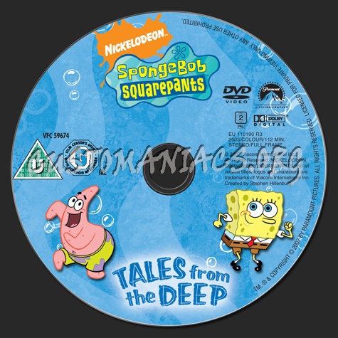 Spongebob Squarepants Tales from the Deep dvd label