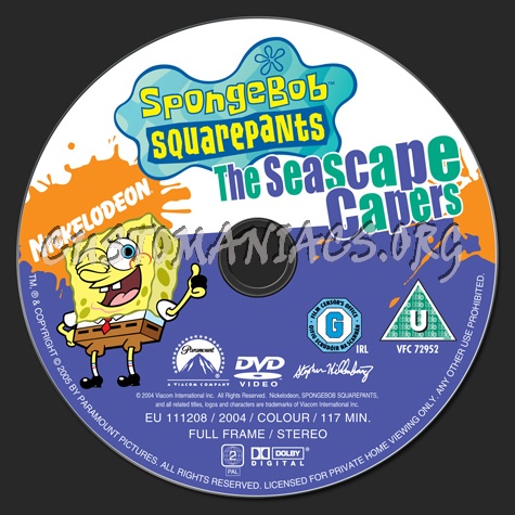 Spongebob Squarepants The Seascape Capers dvd label