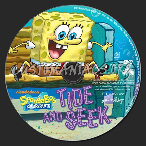 Spongebob Squarepants Tide and Seek dvd label