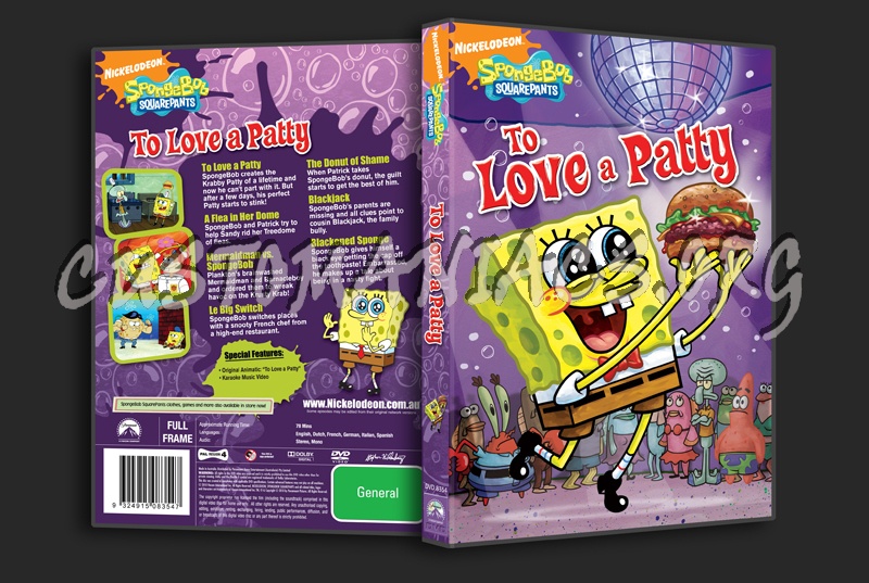 Spongebob Squarepants To Love a Patty dvd cover