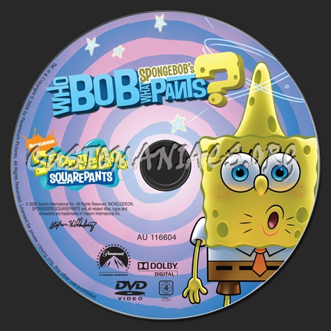 Spongebob Squarepants Who Bob What Pants? dvd label