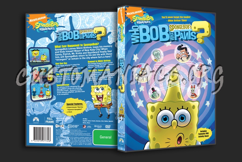 Spongebob Squarepants Who Bob What Pants? dvd cover