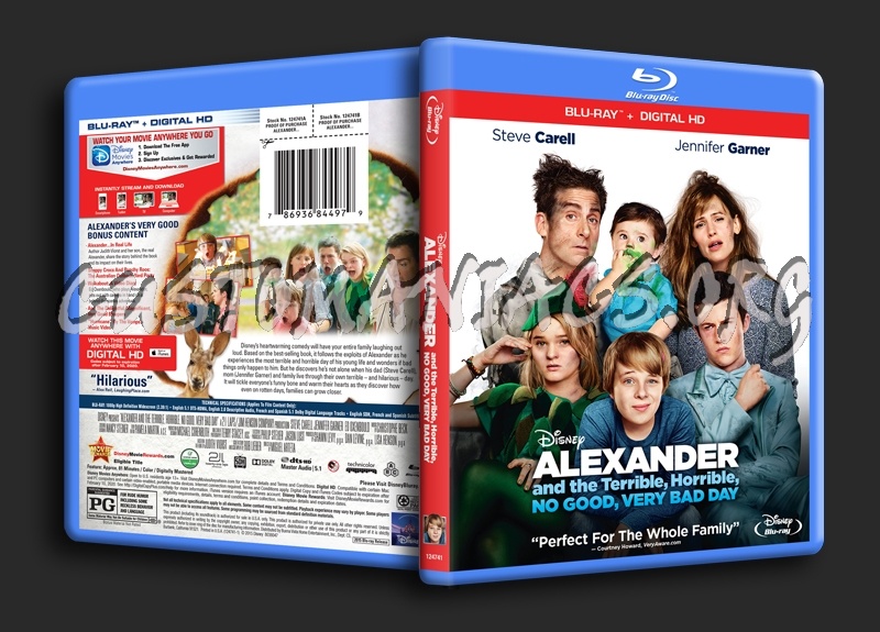 Alexander and the Terrible, Horrible, NO GOOD, VERY BAD DAY blu-ray cover