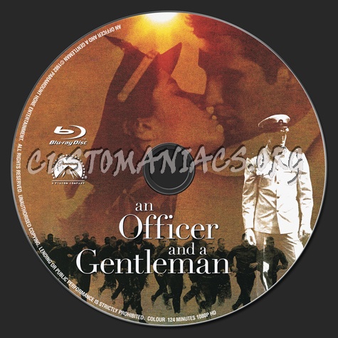 An Officer and a Gentleman blu-ray label