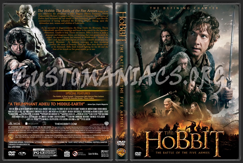 The Hobbit The Battle Of The Five Armies dvd cover