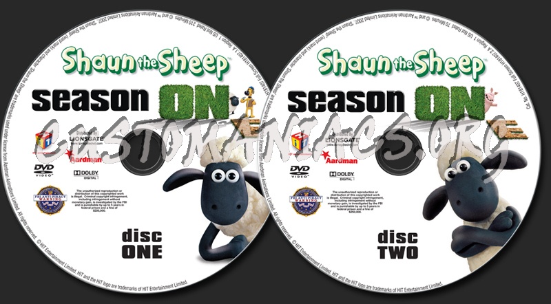 Shaun the Sheep Season 1 dvd label