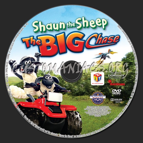 Shaun the Sheep The Big Chase dvd label