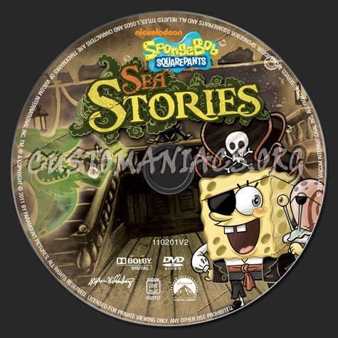 Spongebob Squarepants Sea Stories dvd label