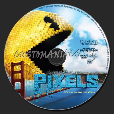 Pixels dvd label
