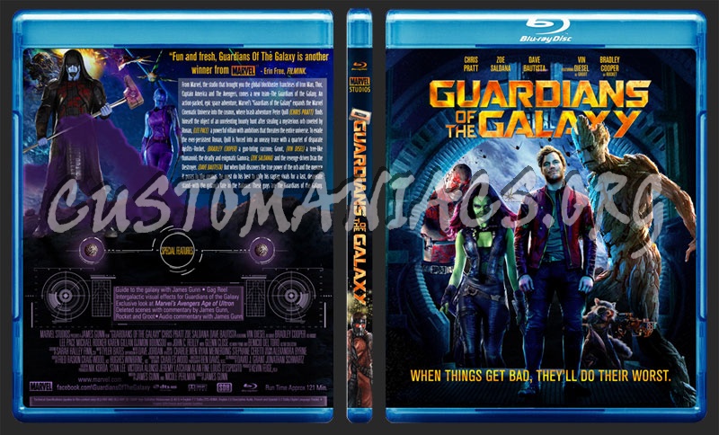 Guardians of the Galaxy blu-ray cover