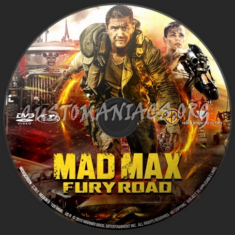 Mad Max: Fury Road (2015) dvd label
