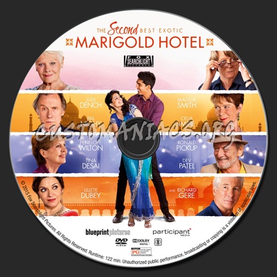 The Second Best Exotic Marigold Hotel dvd label