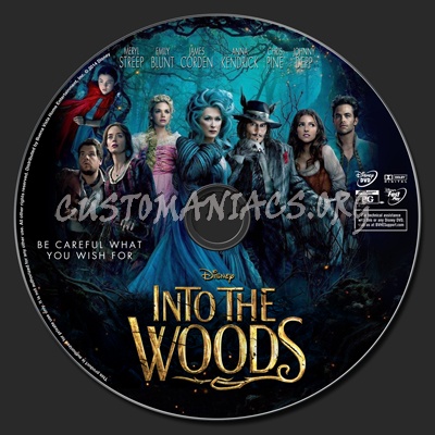 Into The Woods (2014) dvd label