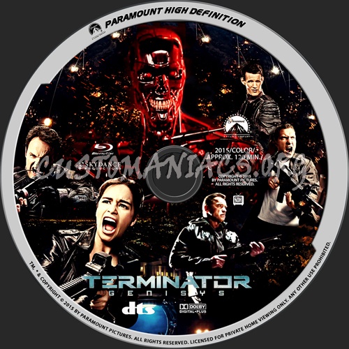 Terminator Genisy blu-ray label