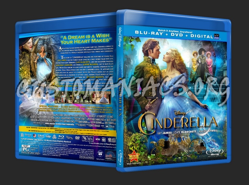 Cinderella (2015) blu-ray cover