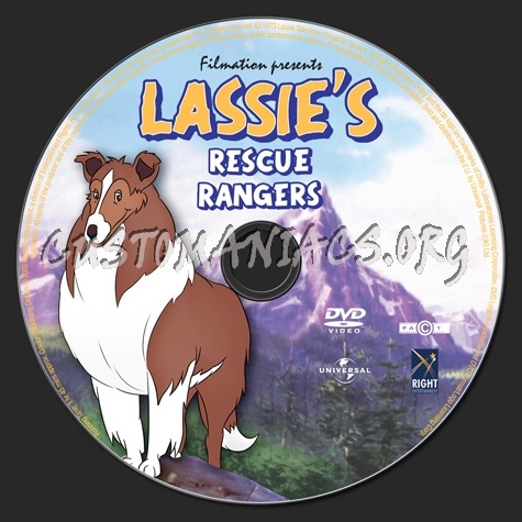 Lassie's Rescue Rangers dvd label