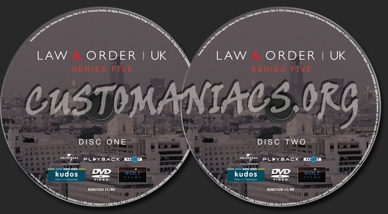 Law & Order UK Series 5 dvd label