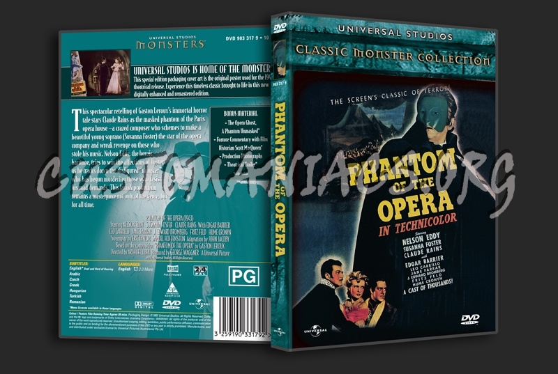 Phantom of the Opera (1943) dvd cover