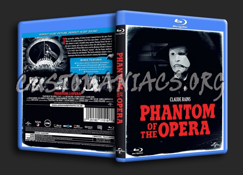 Phantom of the Opera (1943) blu-ray cover